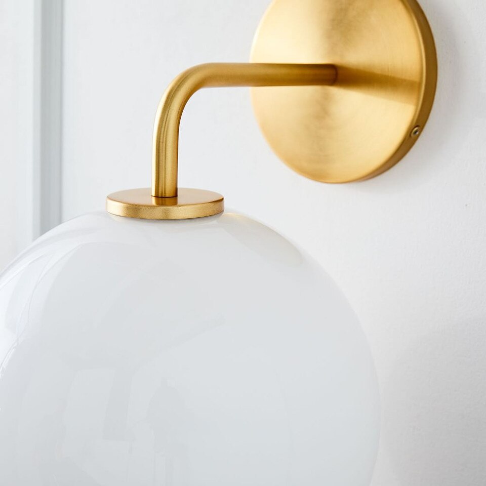 Sculptural Glass Globe Sconce Metallic Ombre West Elm UK